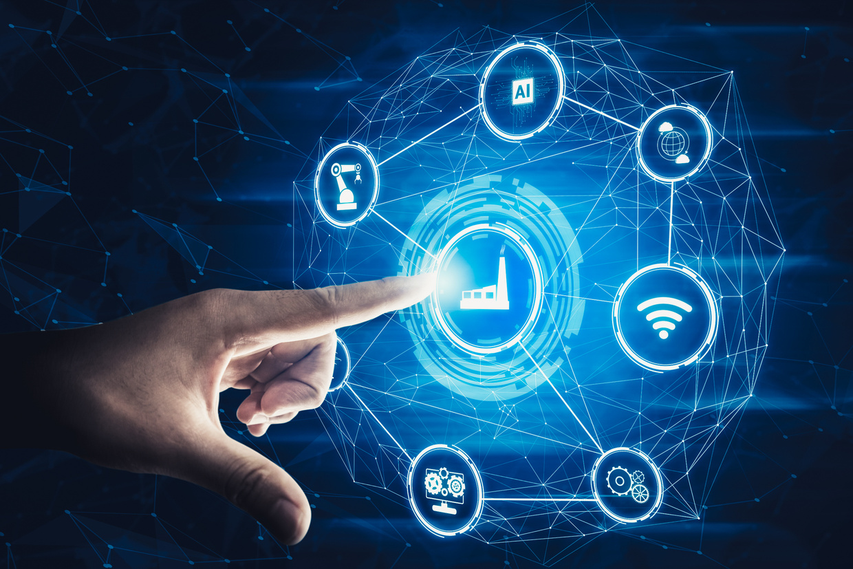 Industry 4.0 technology concept - Smart factory for fourth industrial revolution