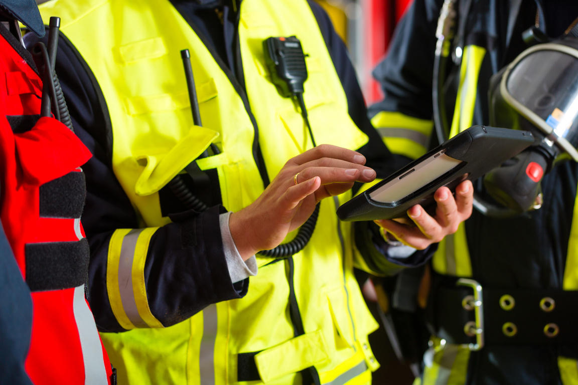 Fire Brigade Deployment Plan on Tablet Computer